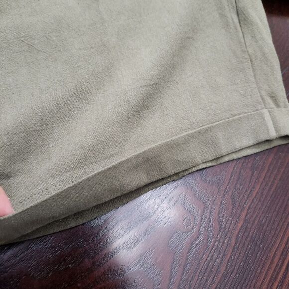 ESNTLS Mens Chino Drawstring Pleated Cuffed Casual Preppy Shorts Stretch Green M - Picture 9 of 10